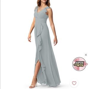 Azazie Tasha Silver Bridesmaid Dress A4